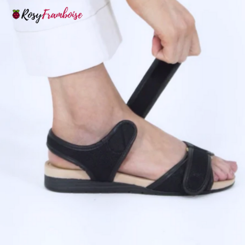 Sandale velcro ultra-confortable pour femmes avec semelle Dry-Tech
